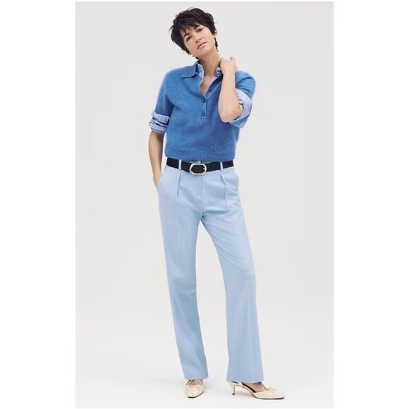 J.CREW Mid-rise Portia Pant in Italian Stretch Merino Wool Blend 4 Petite CI442 - Picture 1 of 16